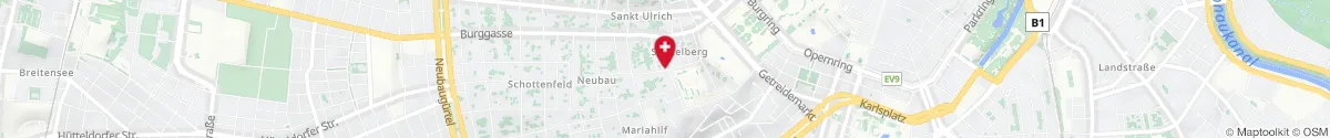 Kartendarstellung des Standorts für Apotheke am Spittelberg in 1070 Wien
